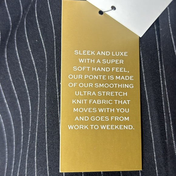 Black Striped Pencil Slit Skirt - Picture 7 of 13